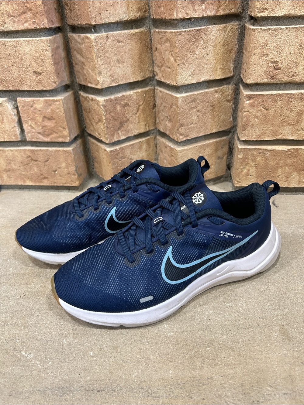 Nike Downshifter 12 Road Running Shoes Midnight Navy Blue Men's Sz 7 DD9293-400